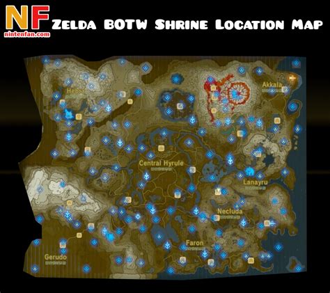 locations of shrines in zelda